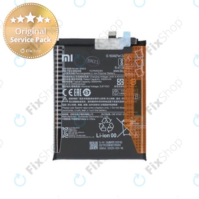 Xiaomi Mi 10T 5G, 10T Pro 5G - Akku Batterie BM53 5000mAh - 46020000355Z Genuine Service Pack