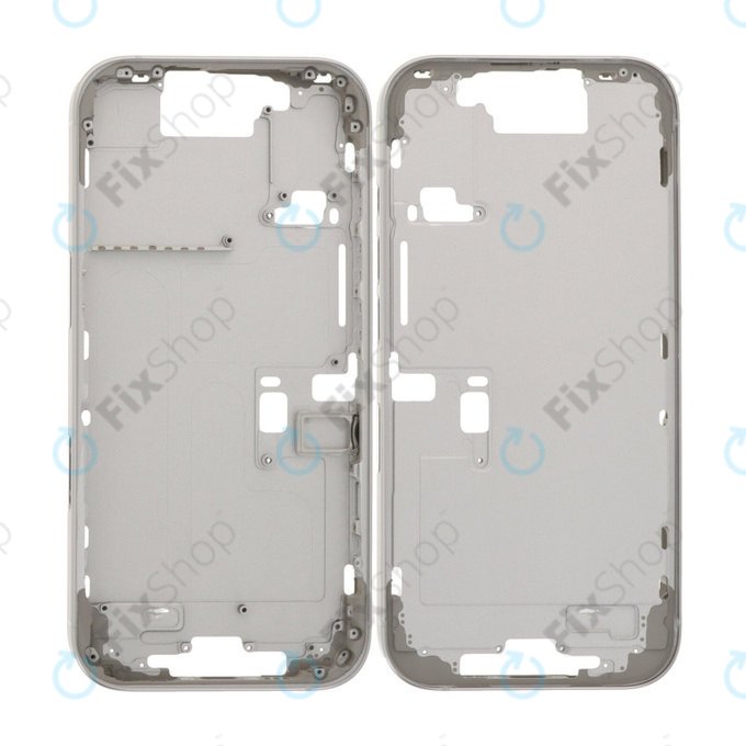 Apple iPhone 16 Pro - Mittelrahmen + Ein-/Ausschalter + Lautstärketasten (White Titanium)