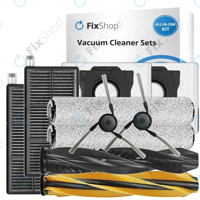 Ersatzteilset für Dreame Aqua 10, 10 Ultra (1 Paar Hauptbürsten, 2x Filter, 2x Seitenbürste, 2x Wischtuch, 2x Staubbeutel)