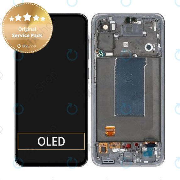 Samsung Galaxy A56 A566E - LCD Display + Touchscreen Front Glas + Rahmen (Awesome Graphite) - GH82-36829A Genuine Service Pack