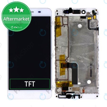 Huawei Y6 II Compact - LCD Display + Touchscreen Front Glas + Rahmen (White) TFT