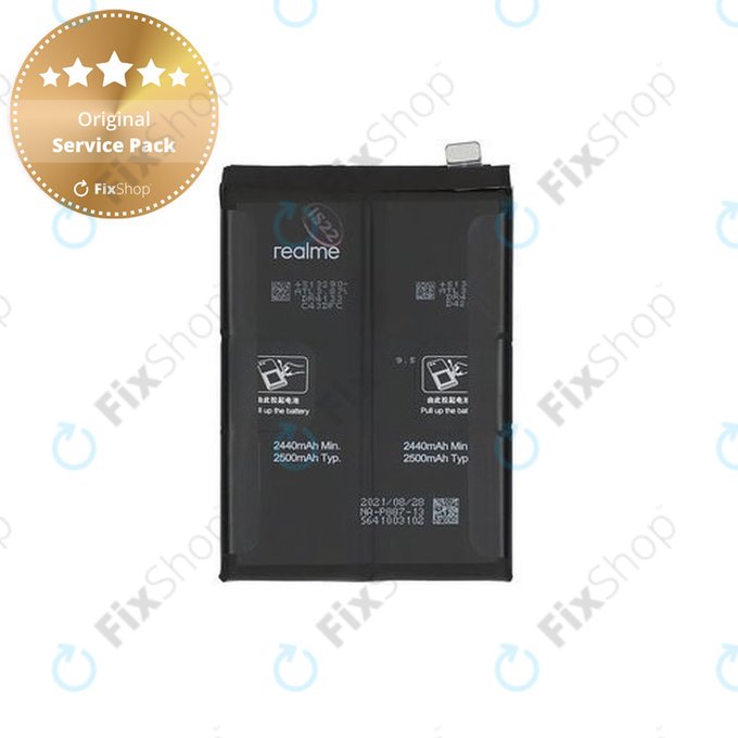 Realme GT 2 Pro 5G RMX3301 RMX3300, GT Neo 2 5G RMX3370 - Akku Batterie BLP887 5000mAh - 4908703 Genuine Service Pack
