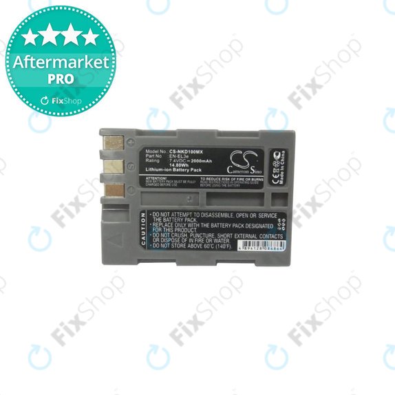 Nikon D50, D70, D80, D90, D100, D200, D300, D700, D900 - Akku Batterie EN-EL3e Li-Ion 2000mAh HQ