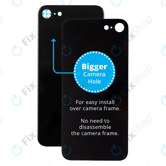 Apple iPhone SE (3rd Gen 2022) - Backcover Glas Vergrössertes Ringloch für die Kamera (Midnight)