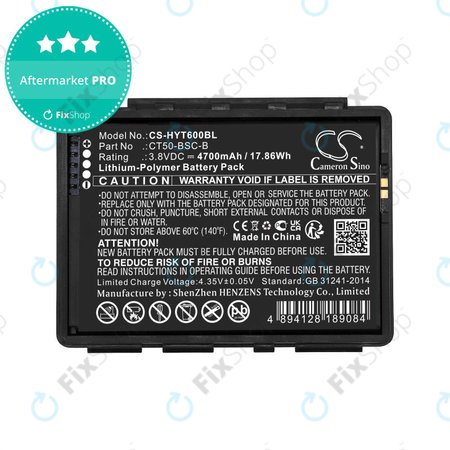 Batterie für Honeywell CT50, Dolphin CT60, 4700mAh, Li-Pol, 3.8V, CT50-BSC-B, HQ