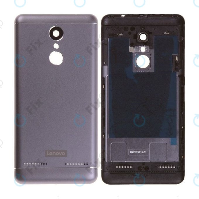 Lenovo K6 K33a48 - Akkudeckel + Kameraglas (Grau) - 5S58C06306
