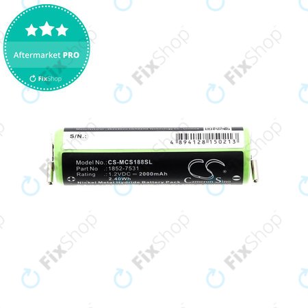 Akku batterie für Moser Easy Style 1881, 2000mAh, Ni-MH, 1.2V, 1852-7531, HQ