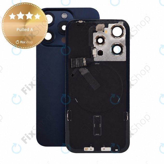 Glas der Rückabdeckung für iPhone 15 Pro, Blue Titanium, Pulled A
