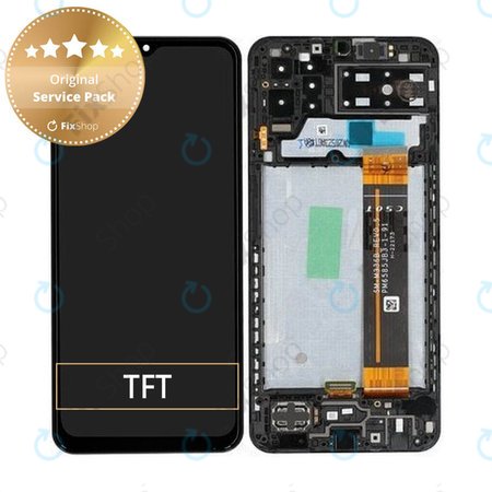 Samsung Galaxy A13 A137F - LCD Display + Touch Screen + Frame (Black) - GH82-29227A, GH82-29228A Genuine Service Pack