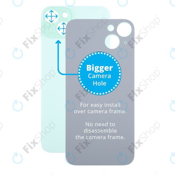 Apple iPhone 15 Plus - Backcover Glas Vergrössertes Ringloch für die Kamera (Green)