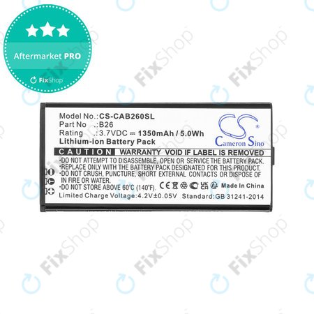 Batterie für Cat B26, 1350mAh, Li-Ion, 3.7V, B26, HQ