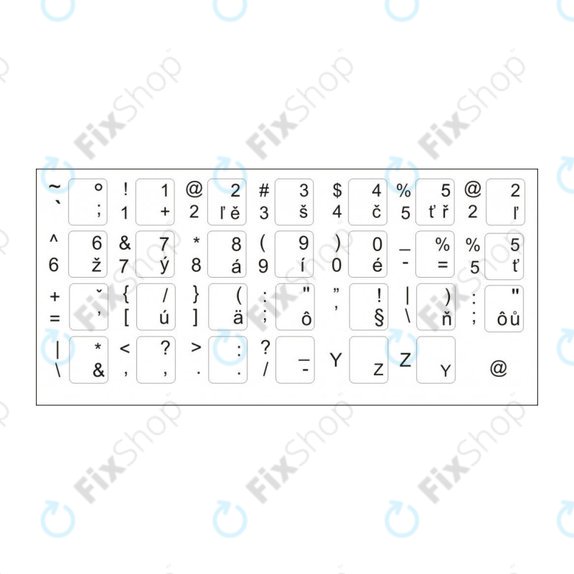 CZ/SK Klebestreifen Sticker (Adhesive) (für Schwarze KBD) Genuine Service Pack