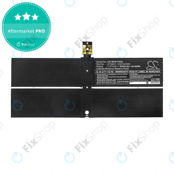 Batterie für Microsoft Surface 1769, Microsoft Surface 1782, 5900mAh, Li-Pol, 7.57V, DYNK01, HQ