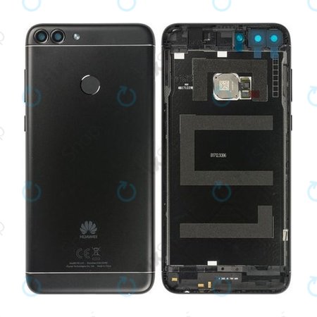 Huawei P Smart FIG-L31 - Batterieabdeckung + Fingerabdrucksensor Fingerabdruck (Schwarz) - 02352NCC, 02351TEF Genuine Service Pack