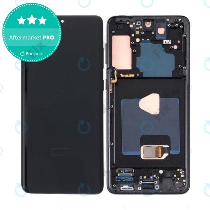 Samsung Galaxy S21 Plus G996B - LCD Display + Touchscreen Front Glas + Rahmen (Phantom Black) OLED