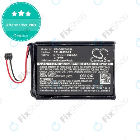 Batterie für Garmin Driveluxe 50, 750mAh, Li-Ion, 3.7V, 361-00056-21, HQ