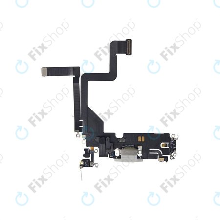 Apple iPhone 14 Pro - Ladestecker Ladebuchse + Flex Kabel (Silver)