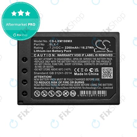 Batterie für Olympus OM SYSTEM OM-1, OM-1 Mirrorless, 2260mAh, Li-Ion, 7.2V, BLX-1, HQ