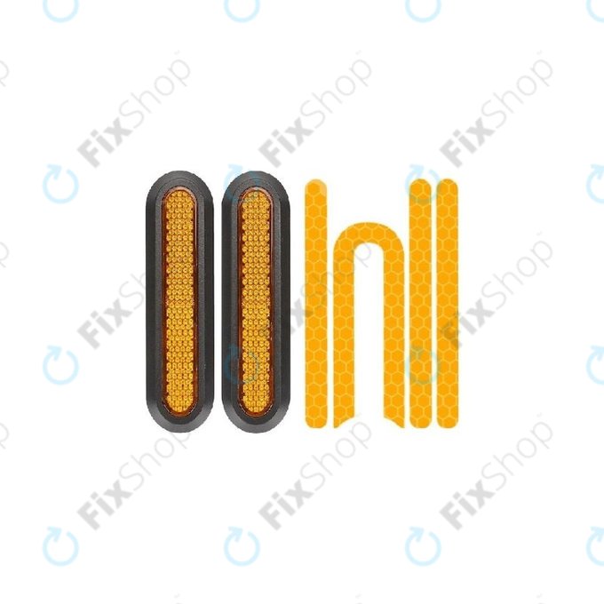Xiaomi Mi Electric Scooter 1S, 2 M365, Essential, Pro, Pro 2 - Seitenverzierung am Hinterrad + Reflektorstreifen (Yellow)