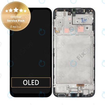 Samsung Galaxy A24 A245 - LCD Display + Touchscreen Front Glas + Rahmen (Black) - GH82-28686A Genuine Service Pack