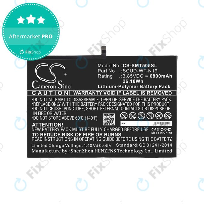Akku batterie für Samsung Galaxy Tab A7, 6800mAh, Li-Pol, 3.85V, SCUD-WT-N19, HQ
