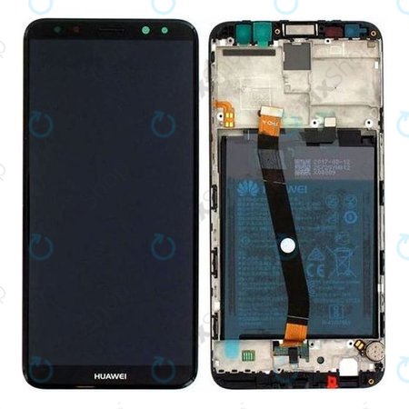 Huawei Mate 10 Lite RNE-L21 - LCD-Anzeige + Berührungsglas + Rahmen + Batterie (Schwarz) - 02351QCY, 02351PYX Genuine Service Pack