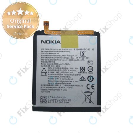Nokia 6.1 - Akku Batterie HE345 3000mAh - BPPL200002S Genuine Service Pack