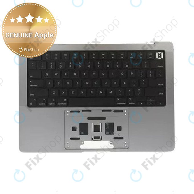 Oberer Tastaturrahmen für MacBook Pro 14", A2442 (2021), A2779 (2023), mit US-Tastatur und Akku, Space Gray, 661-32210, Genuine Apple