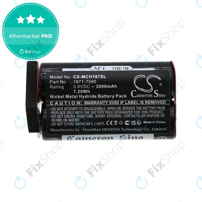 Batterie für Moser ChromStyle, Wella Academy, Super Cordless, 2000mAh, Ni-MH, 3.6V, 1871-7590, HQ