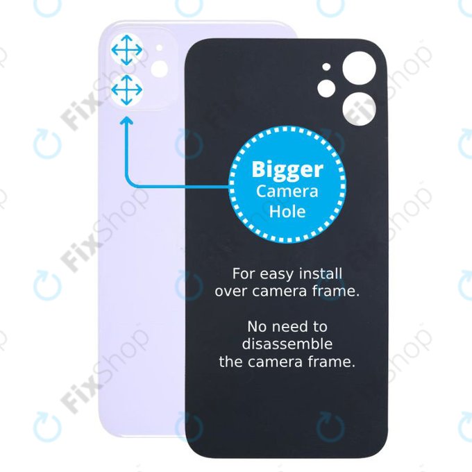 Apple iPhone 11 - Backcover Glas Vergrössertes Ringloch für die Kamera (Purple)