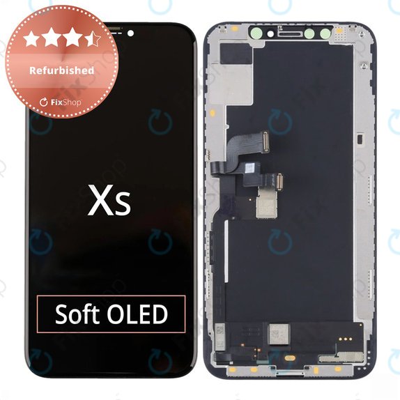 Display für iPhone XS, Touchscreen-Glas mit Rahmen, Refurbished
