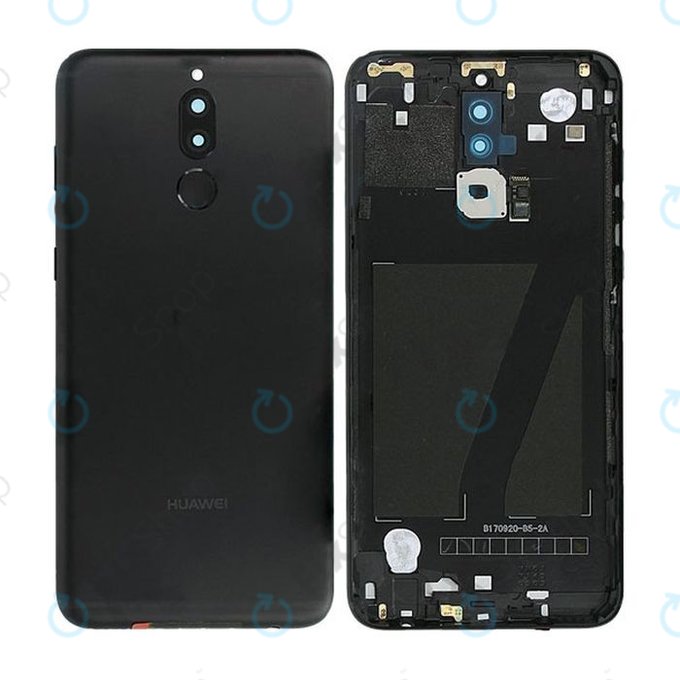 Huawei Mate 10 Lite RNE-L21 - Akkudeckel + Fingerprint Sensor (Black) - 02351QPC Genuine Service Pack