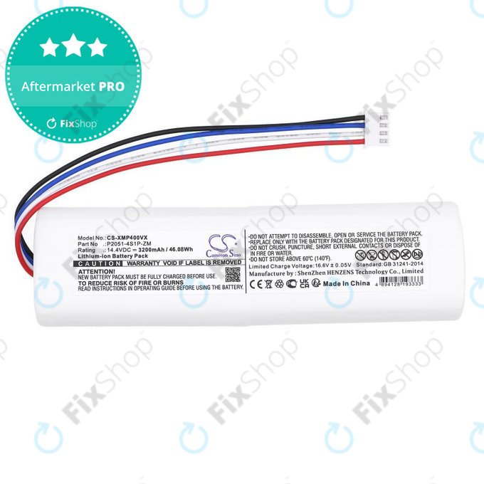 Akku batterie für Xiaomi Mi Robot Vacuum Mop 2, Mijia Sweeping Vacuum Cleaner 2C, 3200mAh, Li-Ion, 14.4V, P2051-4S1P-ZM, HQ