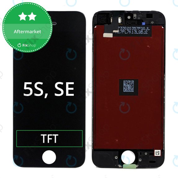 Display für iPhone 5S, SE, Black, Touchscreen-Glas mit Rahmen