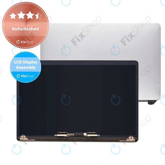 Apple MacBook Pro 15" A1990 (2018 - 2019) - LCD Display + Frontglas + Abdeckung (Silver) Refurbished