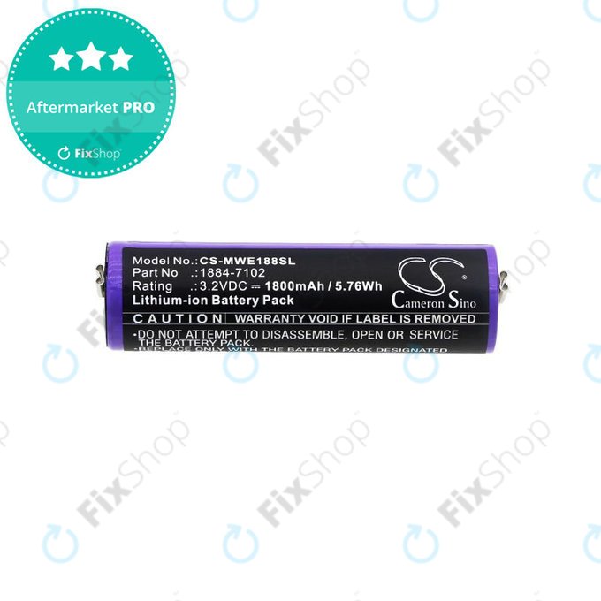 Akku batterie für Moser Ermila 1884, 1885, Wahl 1884 LI+PRO, Wahl Ermila 1884, 1885, 1800mAh, LiFePO4, 3.2V, -, HQ