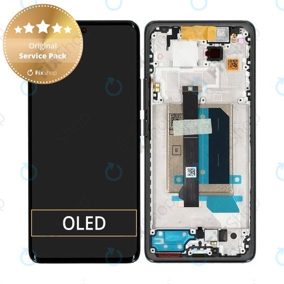 Xiaomi Redmi Note 14 Pro+ 5G 24094RAD4G - LCD Display + Touchscreen Front Glas + Rahmen (Midnight Black) - 5600190O16U00 Genuine Service Pack