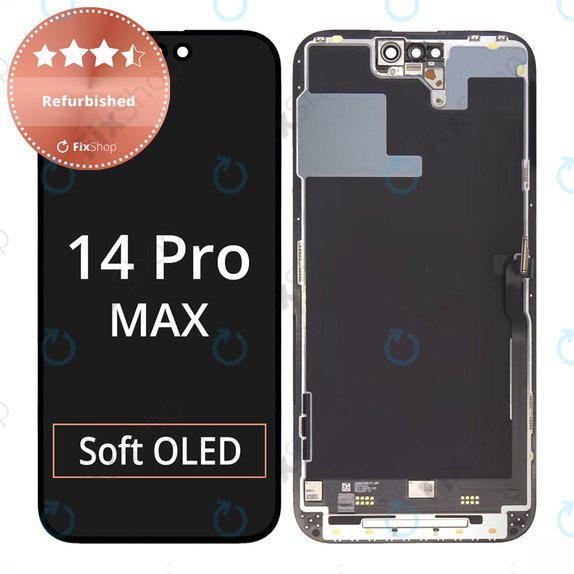 Apple iPhone 14 Pro Max - LCD Display + Touchscreen Front Glas + Rahmen Refurbished