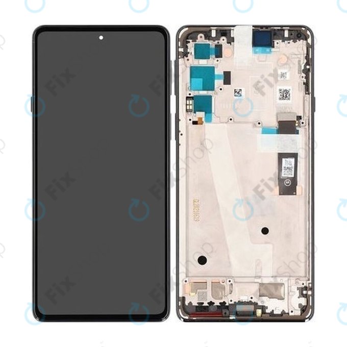 Motorola Edge 20 XT2143 - LCD-Display + Touchglas + Rahmen (Grau) - 5D68C19192 Genuine Service Pack
