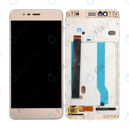 Asus Zenfone 3 Max ZC520TL - LCD + Touchscreen Front Glas + Rahmen (Gold)