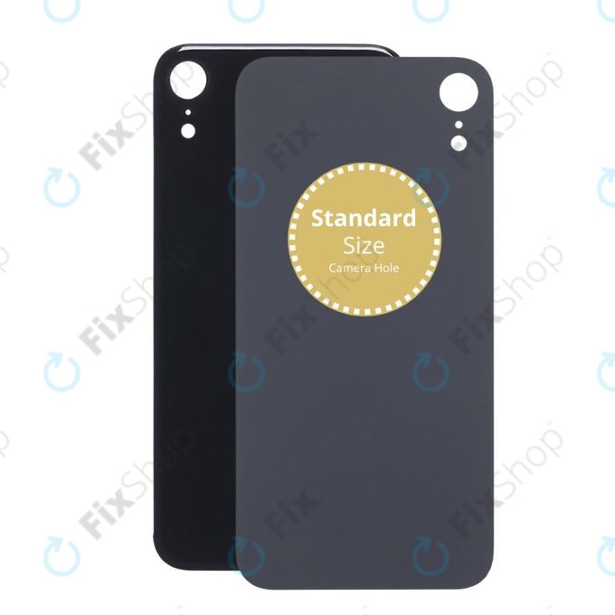 Apple iPhone XR - Backcover Glas (Black)