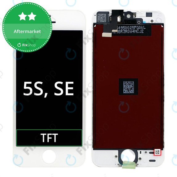 Display für iPhone 5S, SE, White, Touchscreen-Glas mit Rahmen